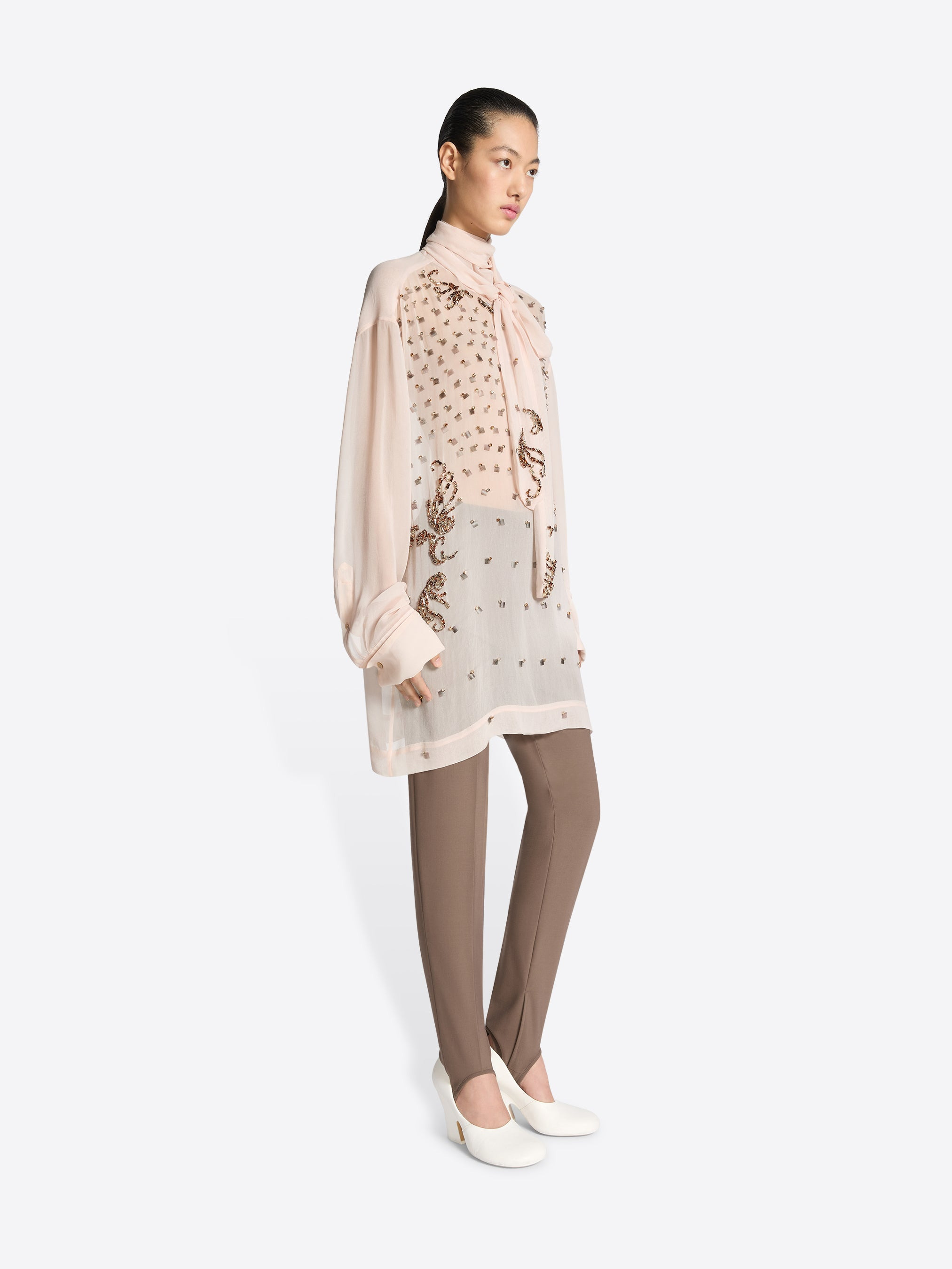 LOOSE FIT EMBELLISHED BLOUSE - 3