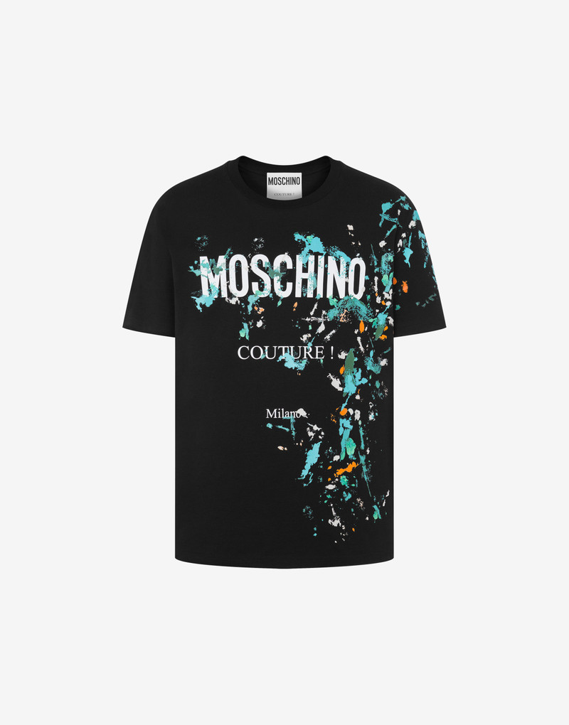 PAINTED EFFECT ORGANIC JERSEY T-SHIRT 1