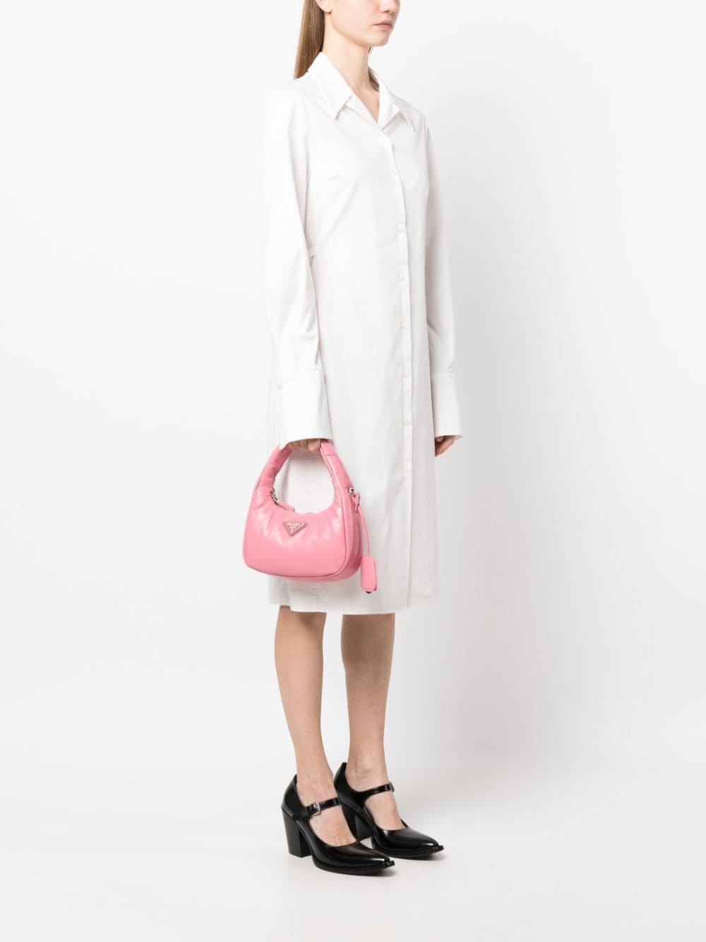 mini padded leather shoulder bag - 2