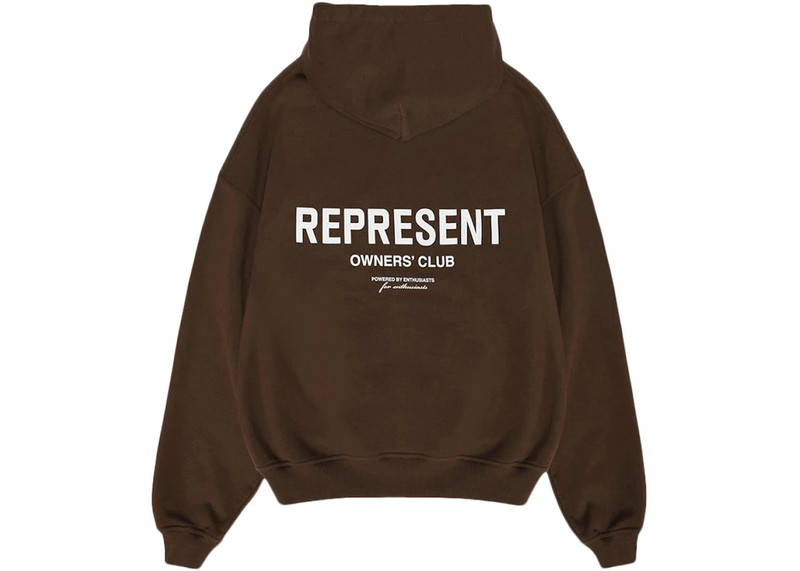 REPRESENT Represent Owner's Club Hoodie Brown/White outlook