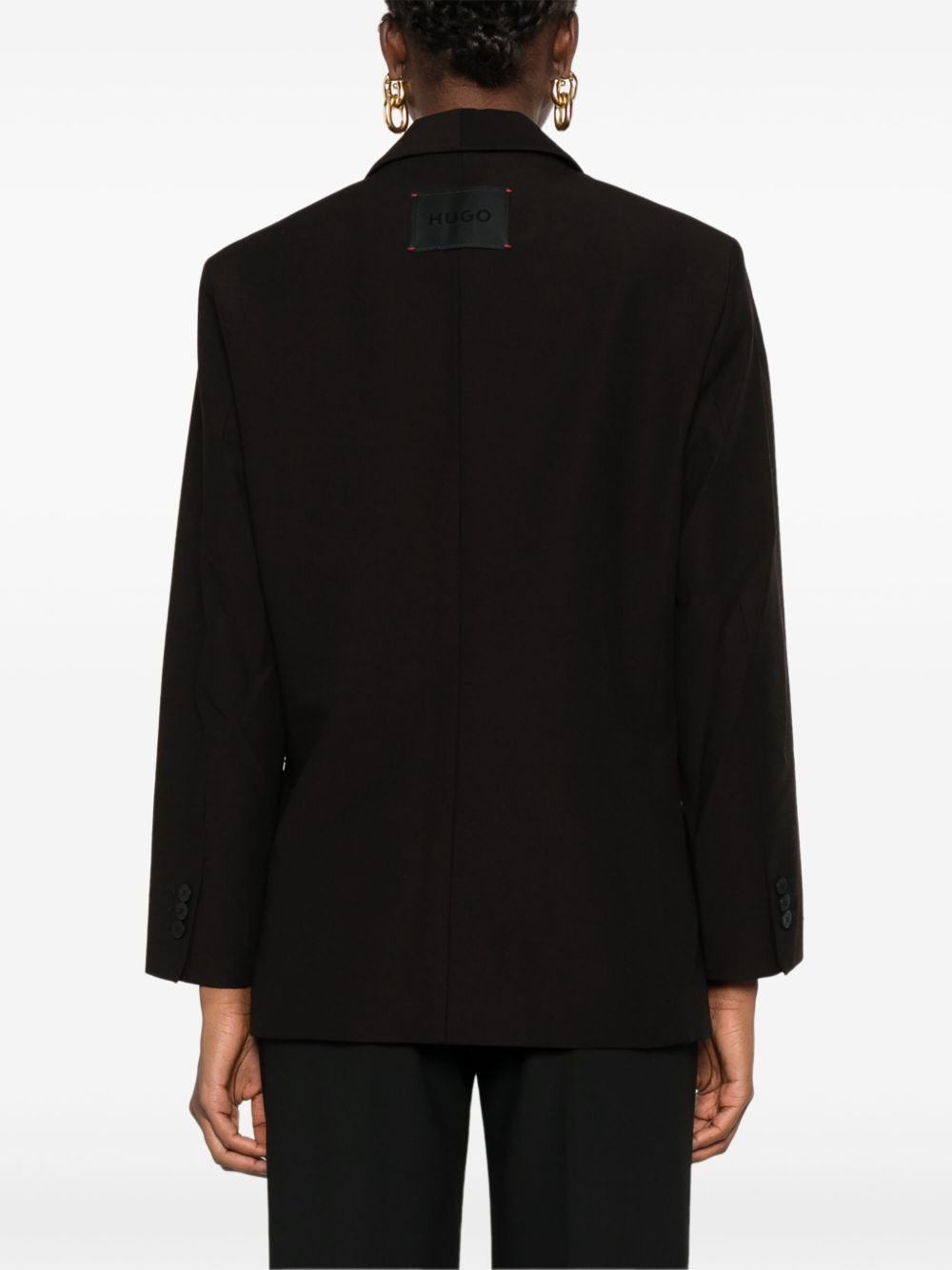 logo-appliqué blazer - 4