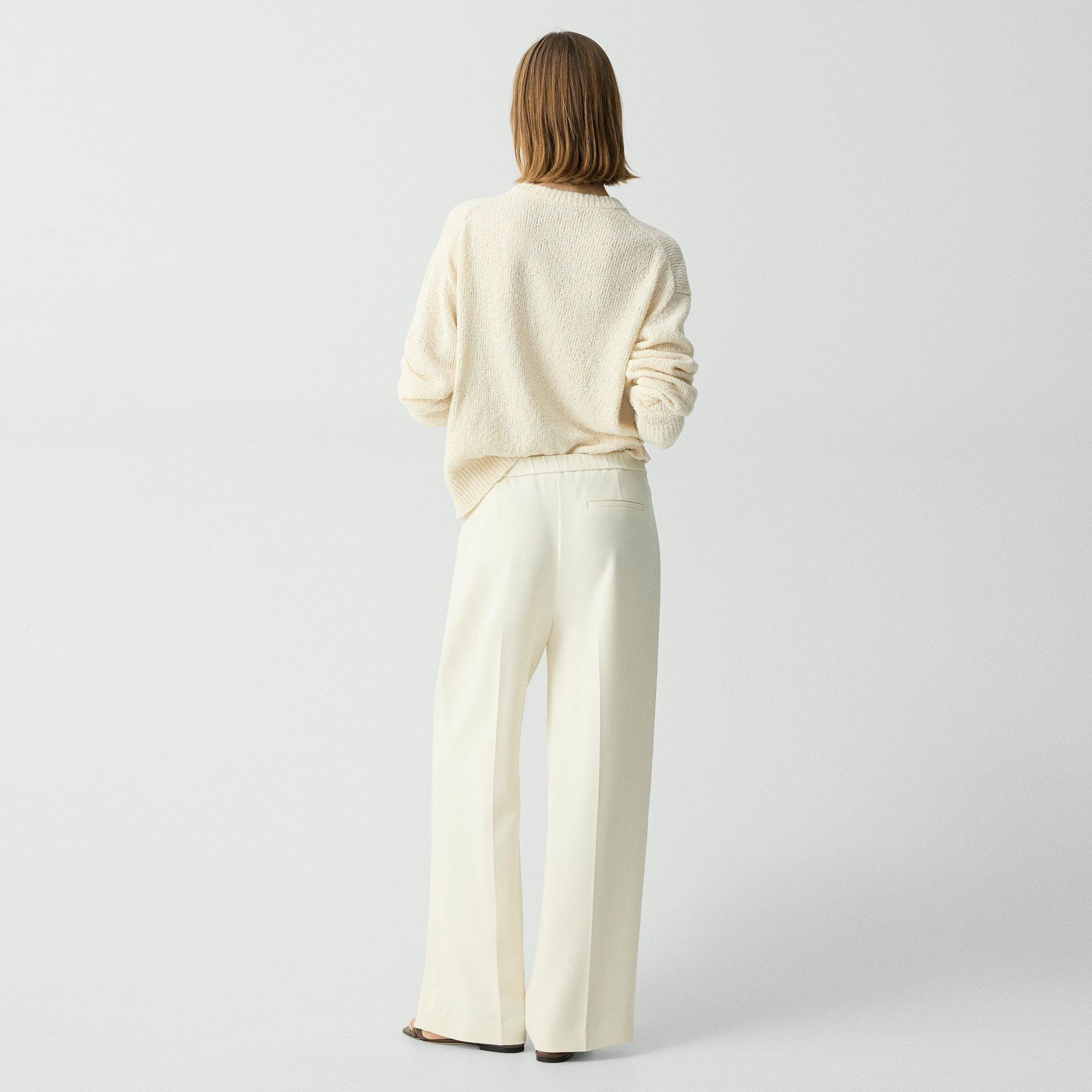 Wide-Leg Pull-On Pant in Admiral Crepe - 4