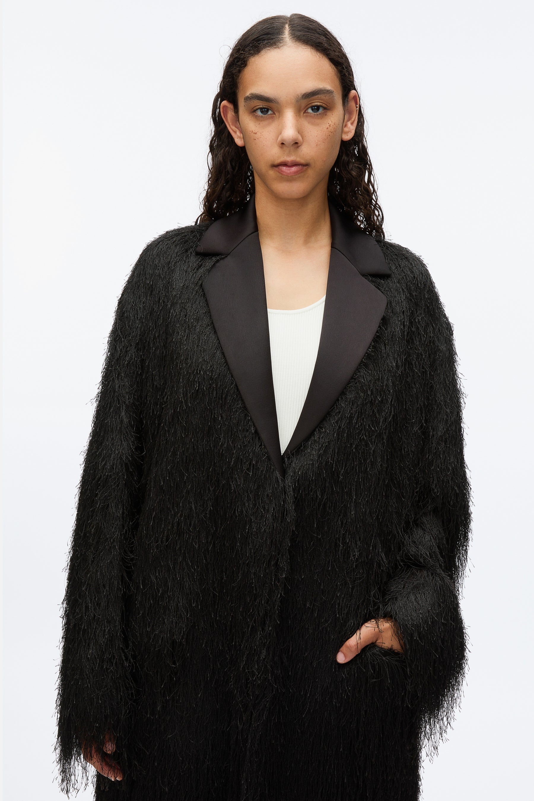 Fringe Tuxedo Coat - 6