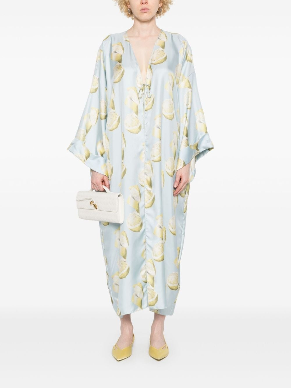 lemon-print kaftan - 2
