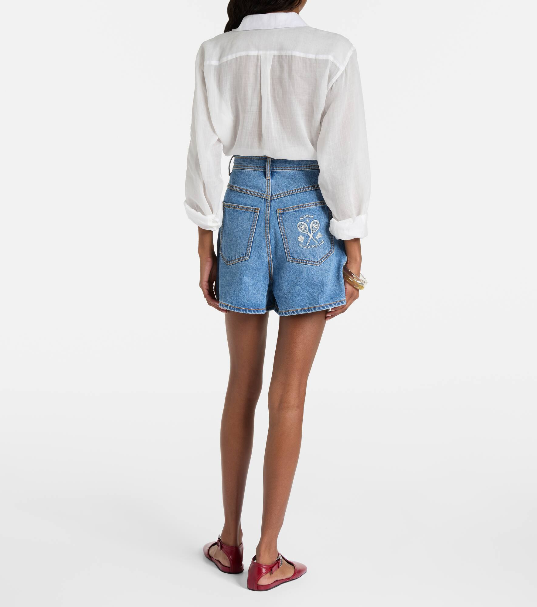 Stephi high-rise denim shorts - 3