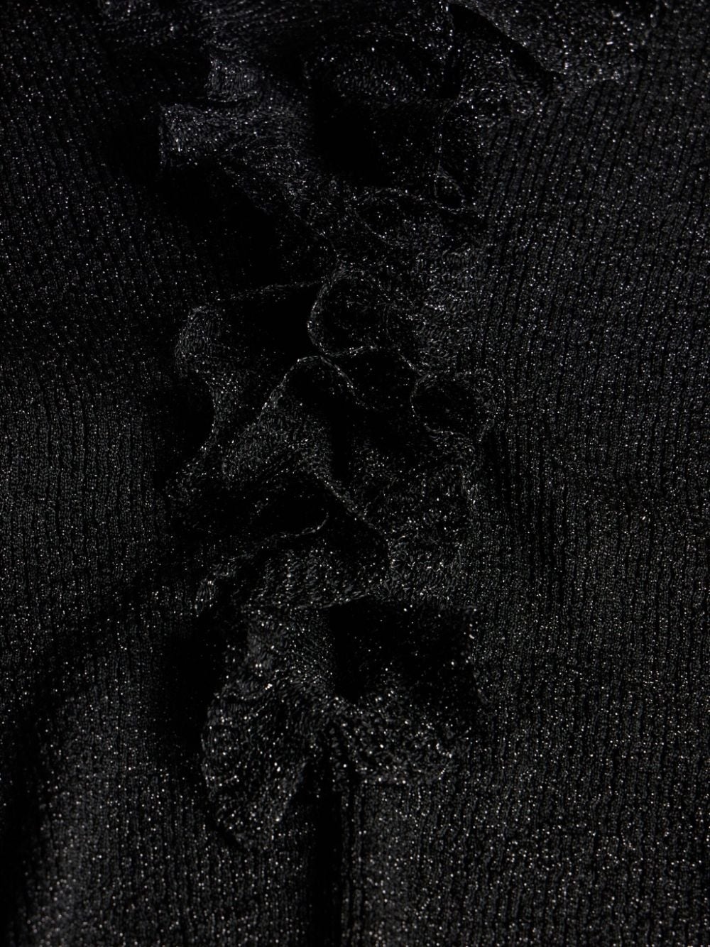 metallic ruffled jumper - 6