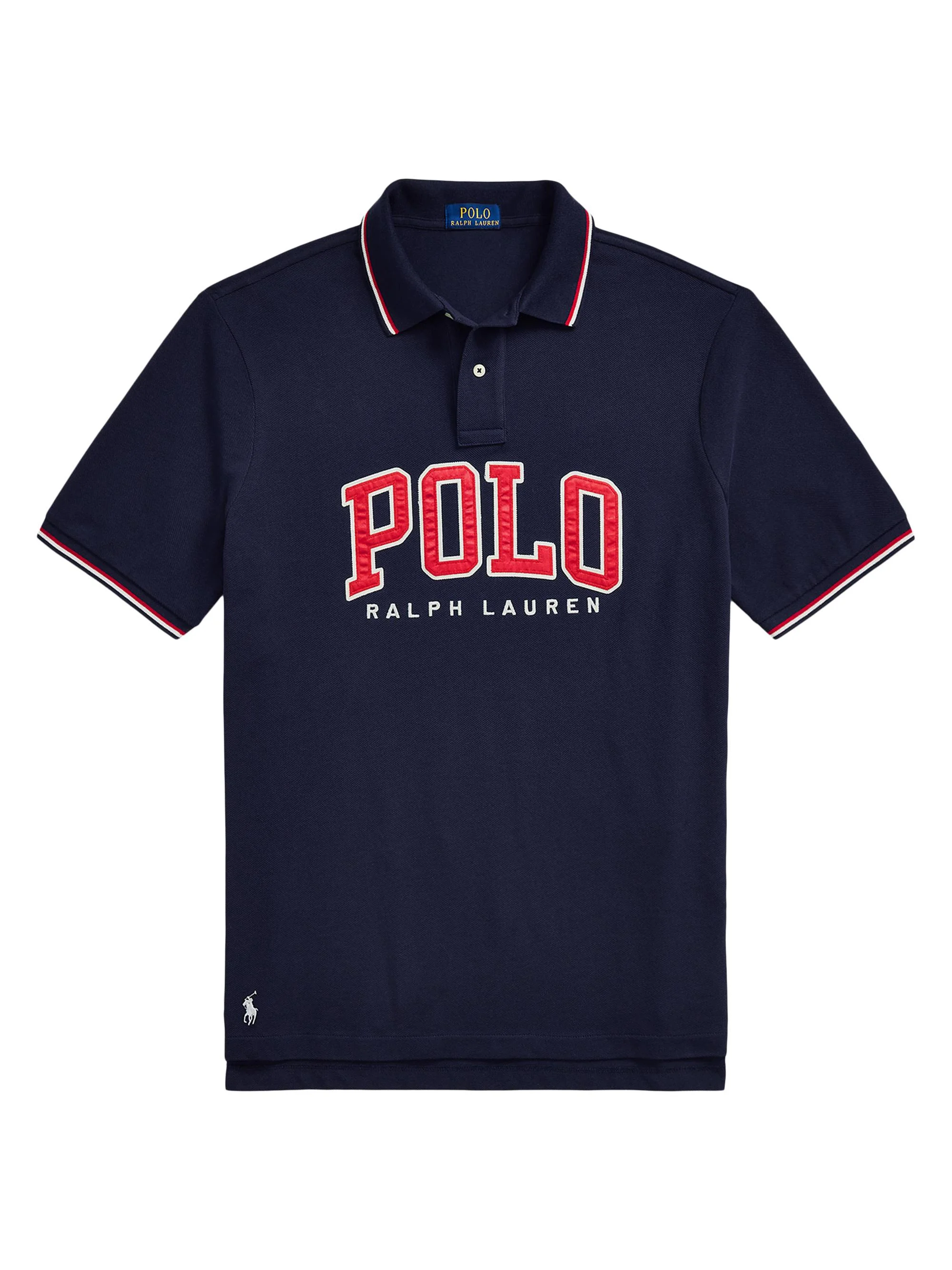 Men's Logo Mesh Custom-Slim-Fit Polo Shirt - Cruise Navy - 1