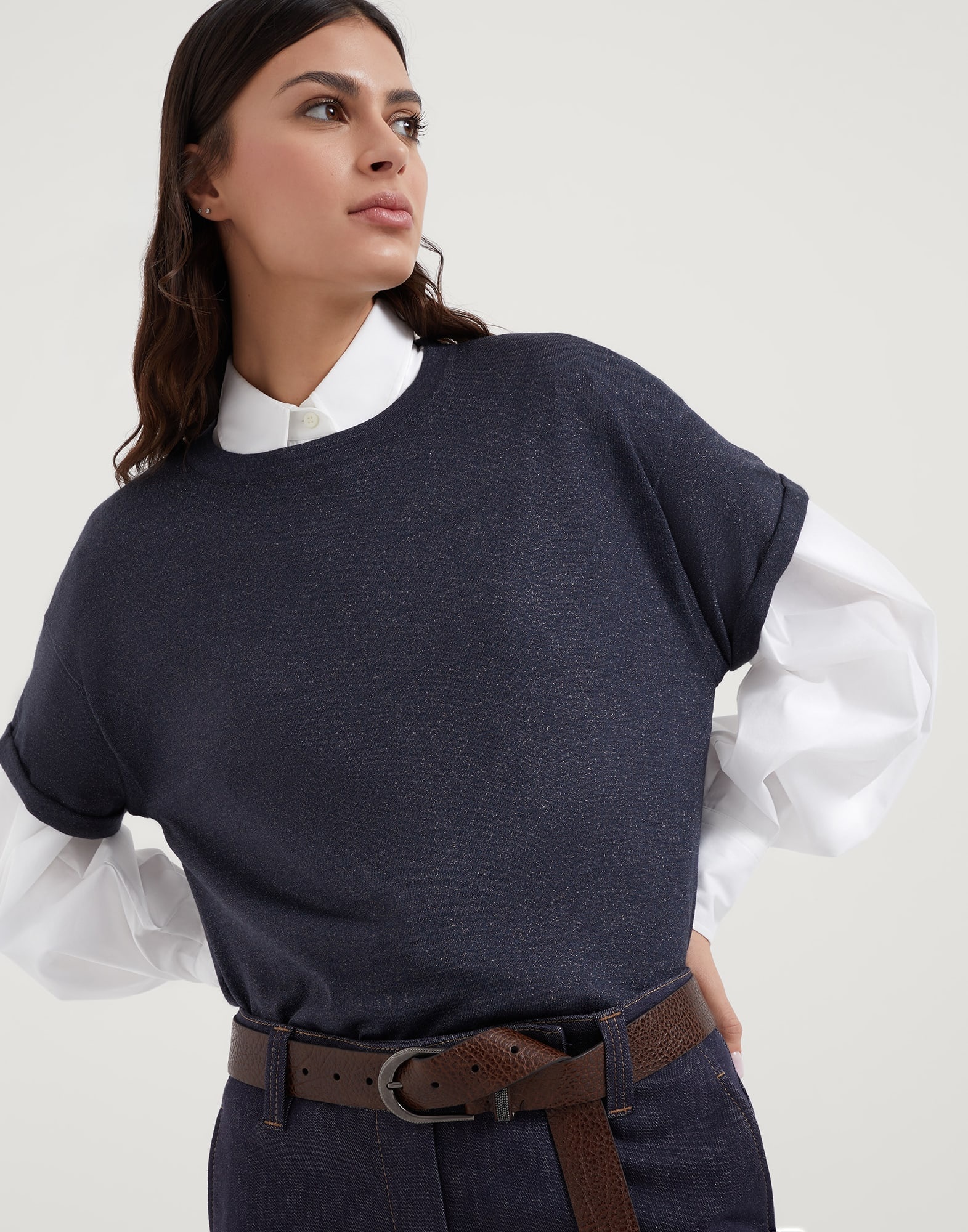 Sparkling cashmere and silk lightweight sweater - 4