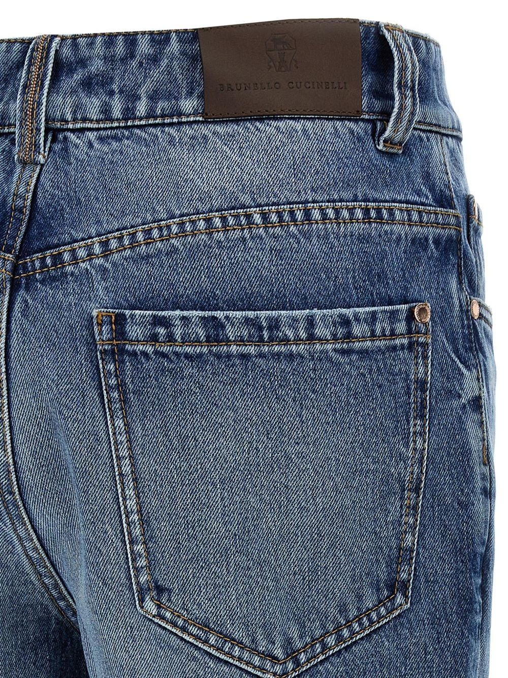 Monili-embellished straight-leg jeans - 4