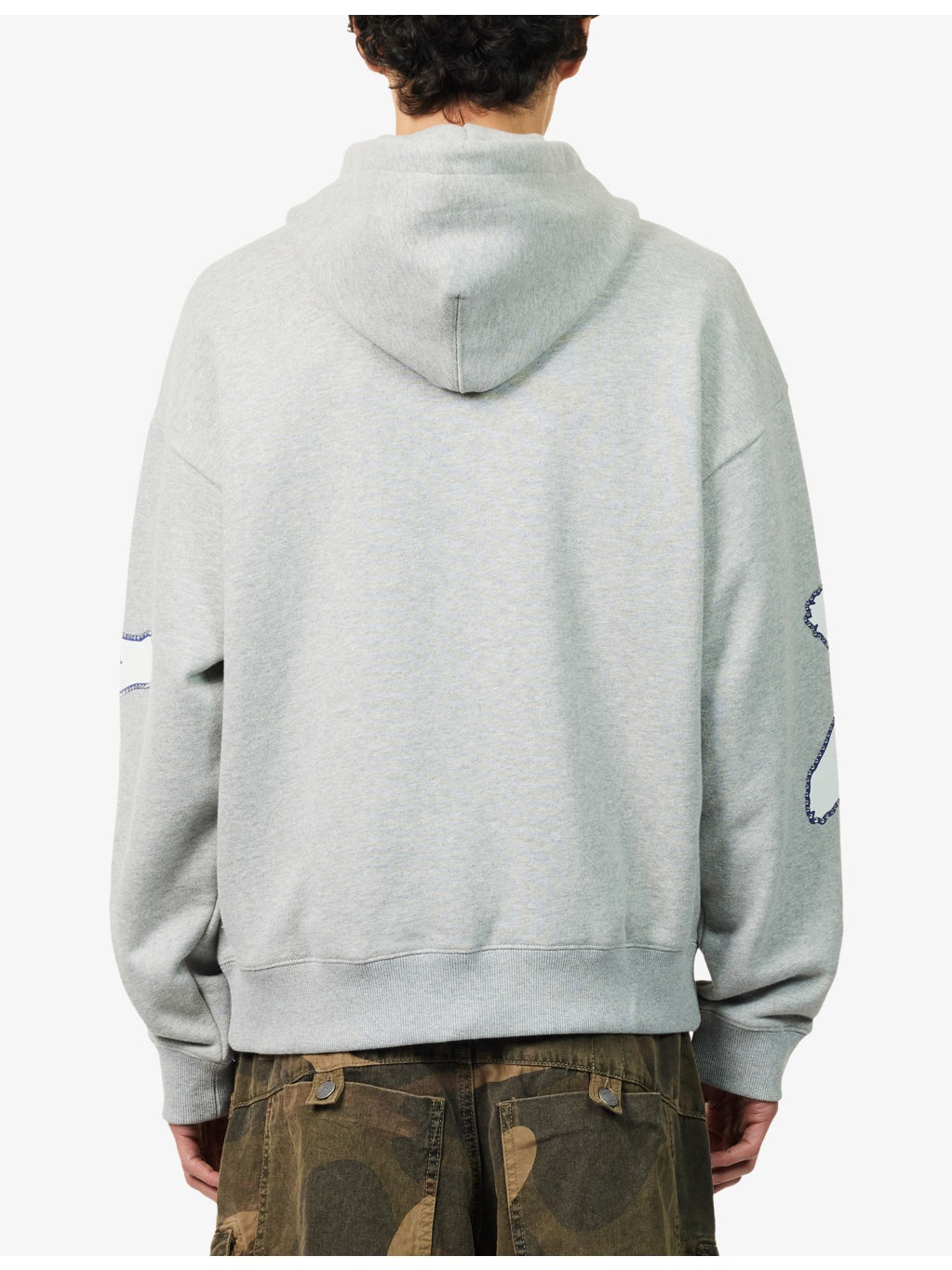 Rhinestone Kangaroo-Pocket Cotton-Jersey Hoody - 4