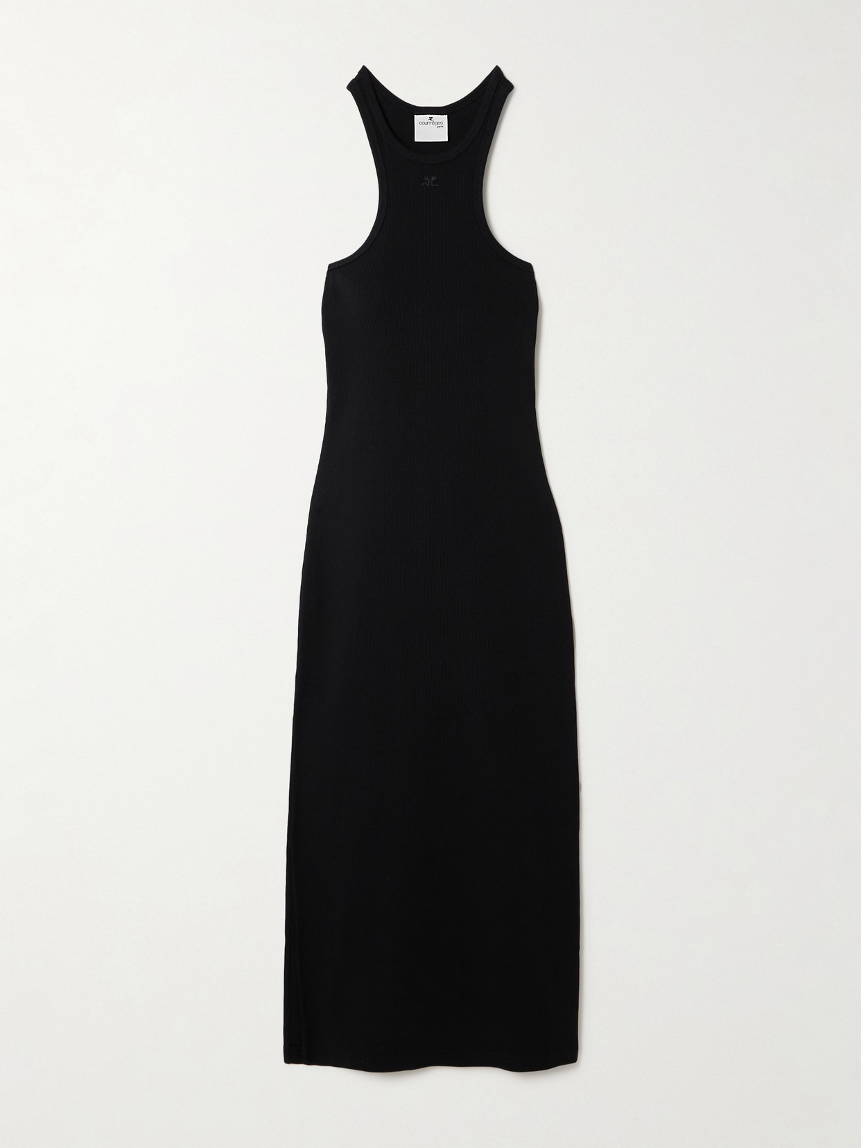 Embroidered Ribbed Cotton-jersey Midi Dress - 1