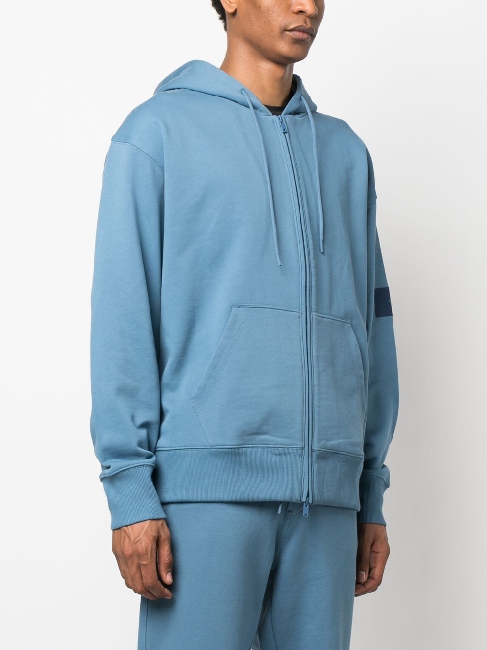 zip-up organic-cotton hoodie - 4