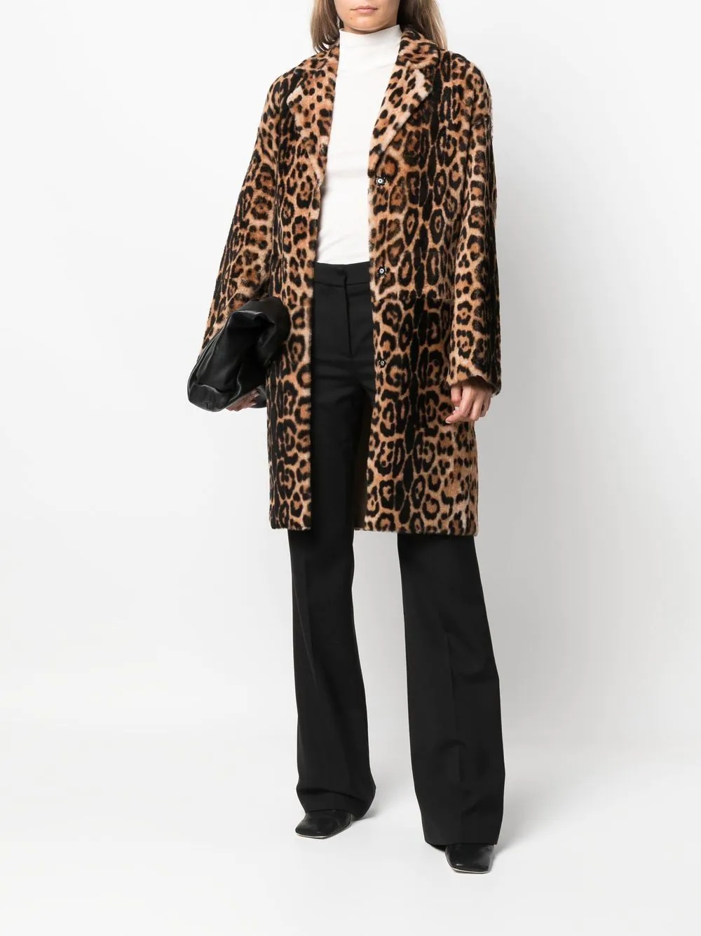 leopard-print shearling coat - 2