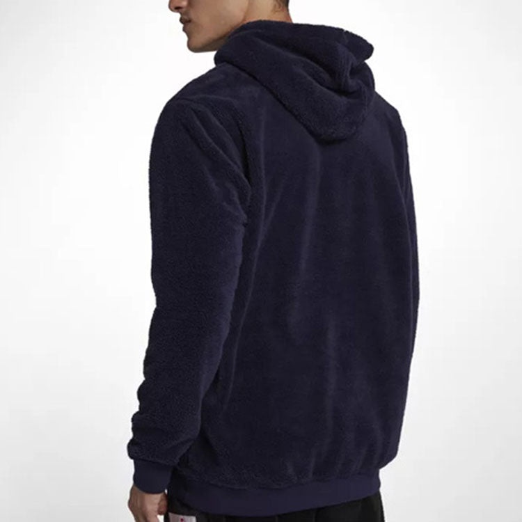 Men's Air Jordan Flight Fleece Stay Warm Contrasting Colors Sports Blue AH6251-416 - 4