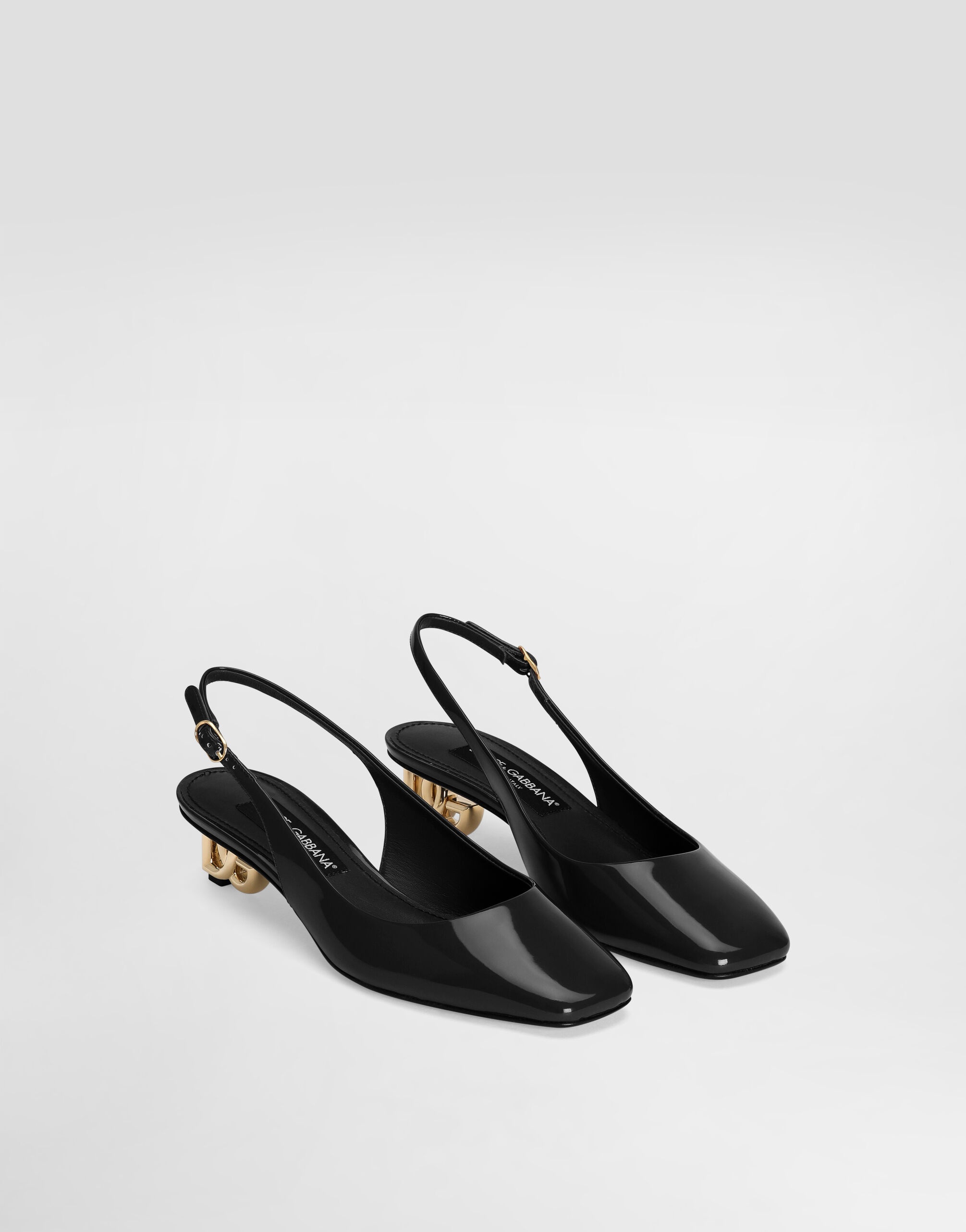 Patent leather slingbacks - 2
