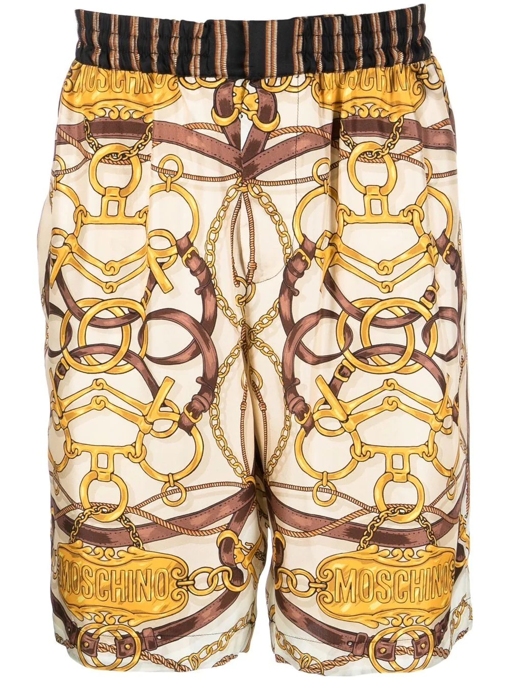 Teddy-print silk shorts - 1