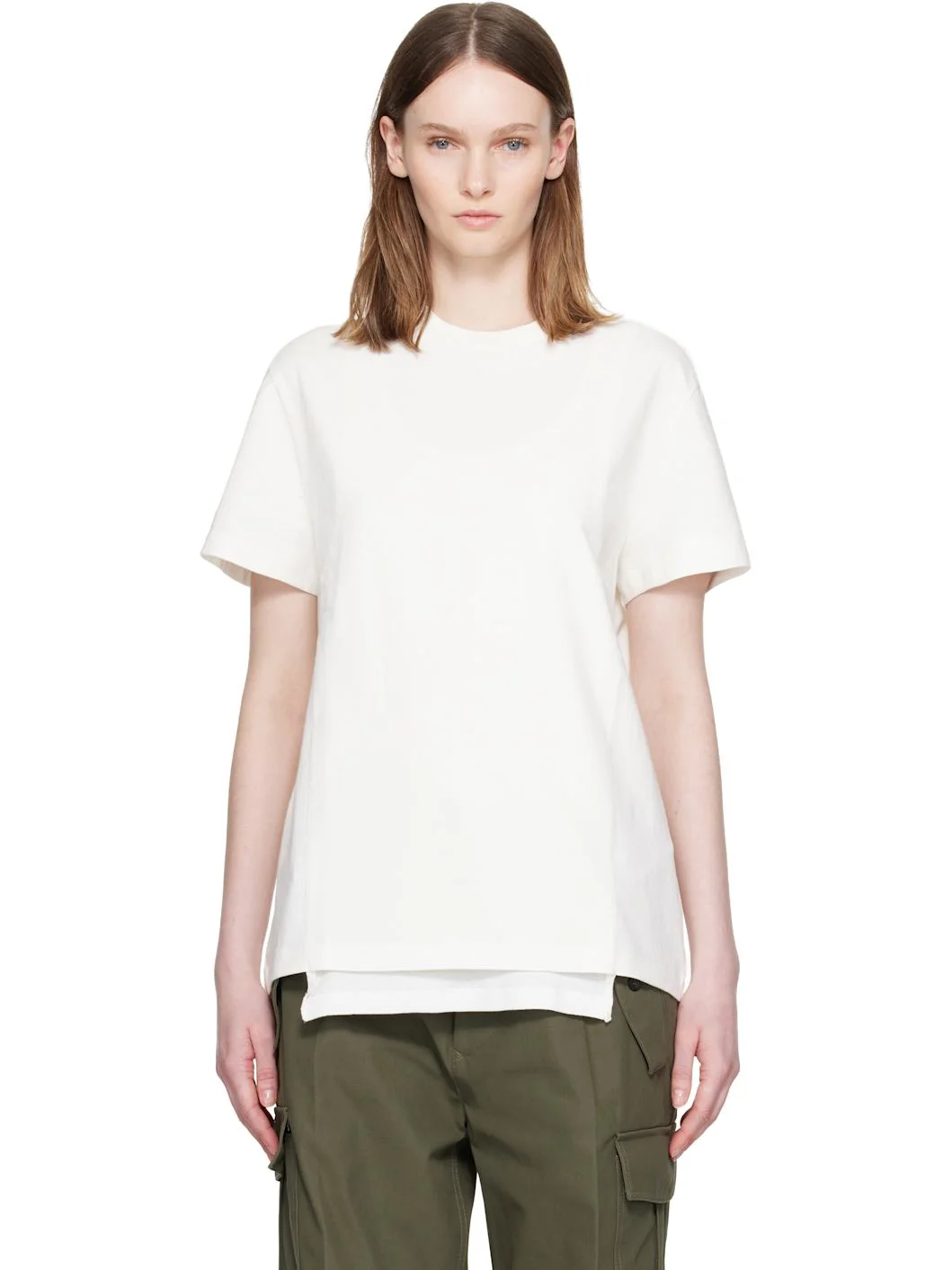 White Double Layered T-Shirt - 1