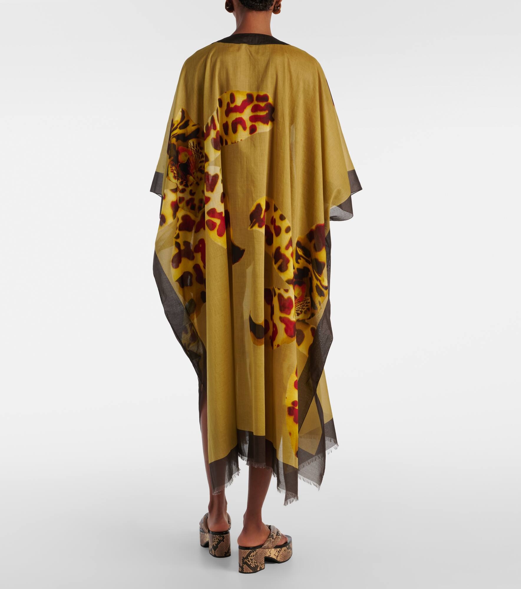 Floral cotton beach cover-up - 3