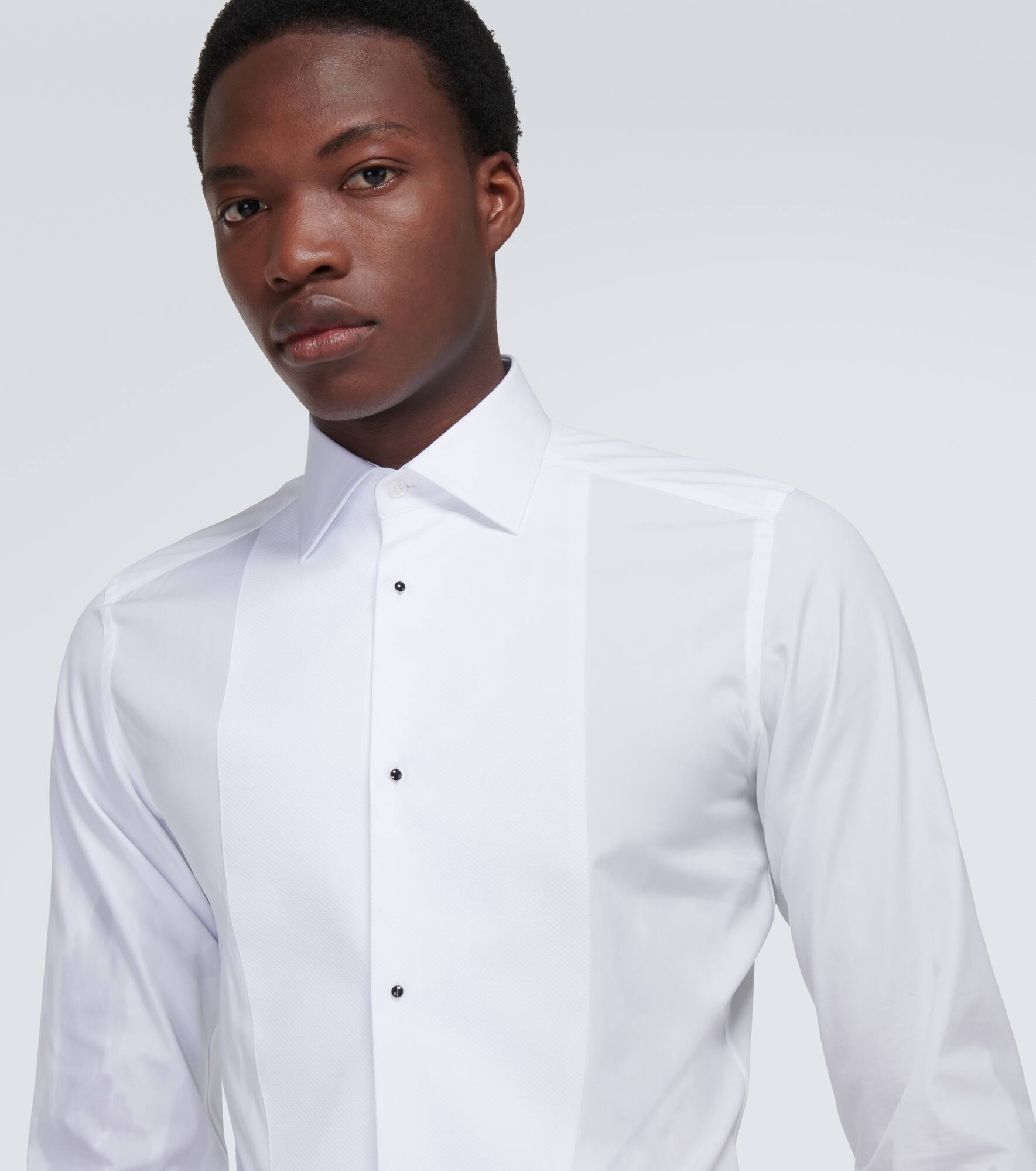 Tuxedo cotton poplin shirt - 5