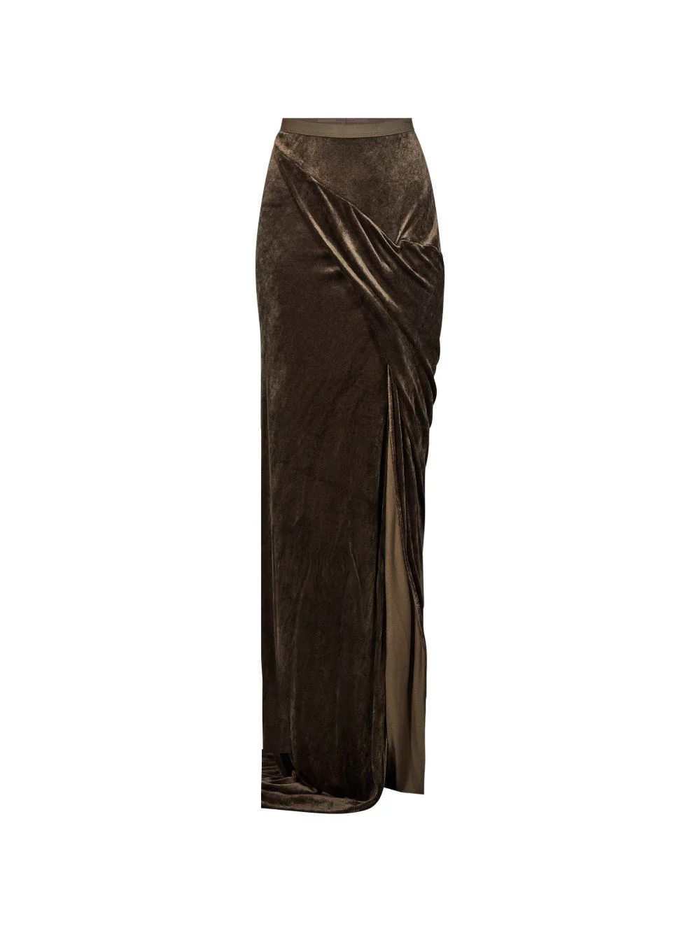 Shailee draped velvet maxi skirt - 1