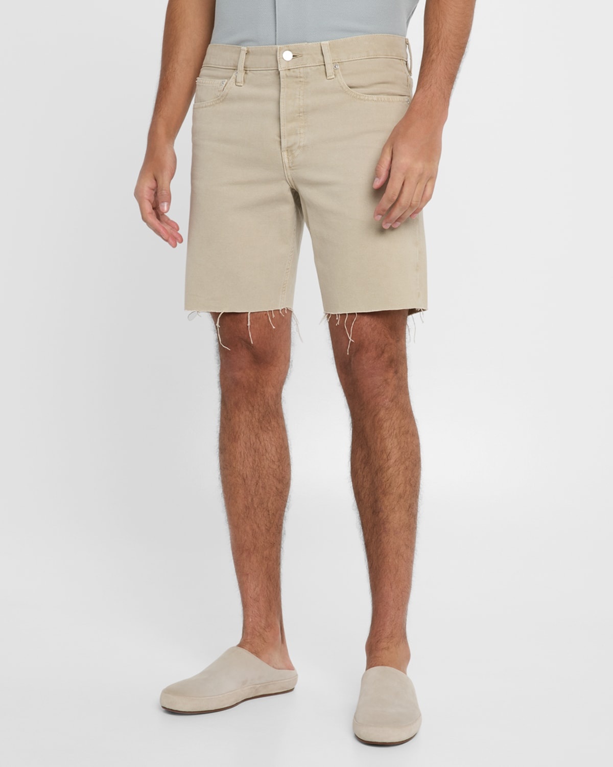 Men's Relaxed Raw Hem Shorts - 4