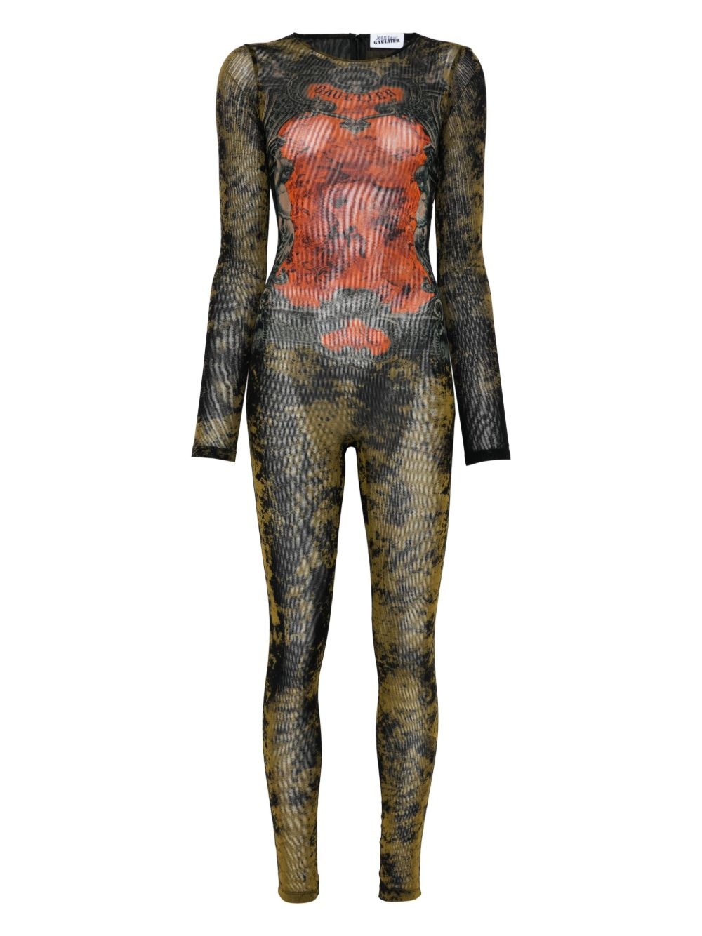 abstract-print jumpsuit - 1