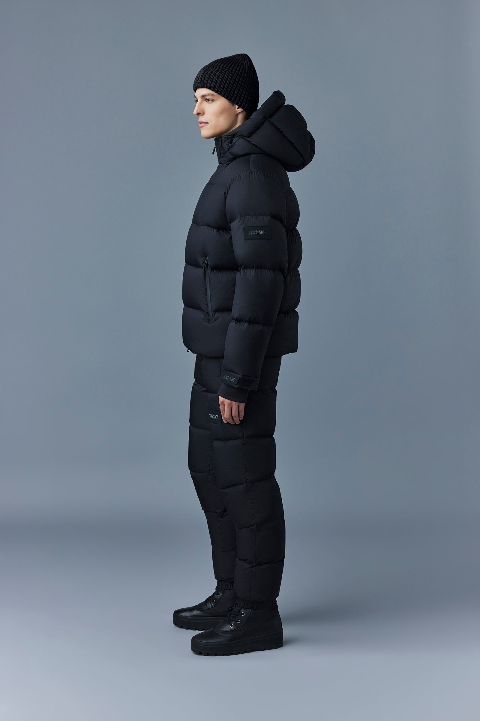 KENJI Down ski jacket with asymmetrical zip closure - 3