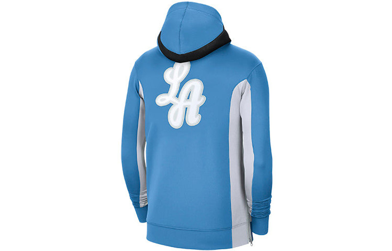 Nike Nike NBA Therma Flex Los Angeles Lakers Sports Quick Dry Contrasting Colors Printing Zipper Blue CN7 outlook