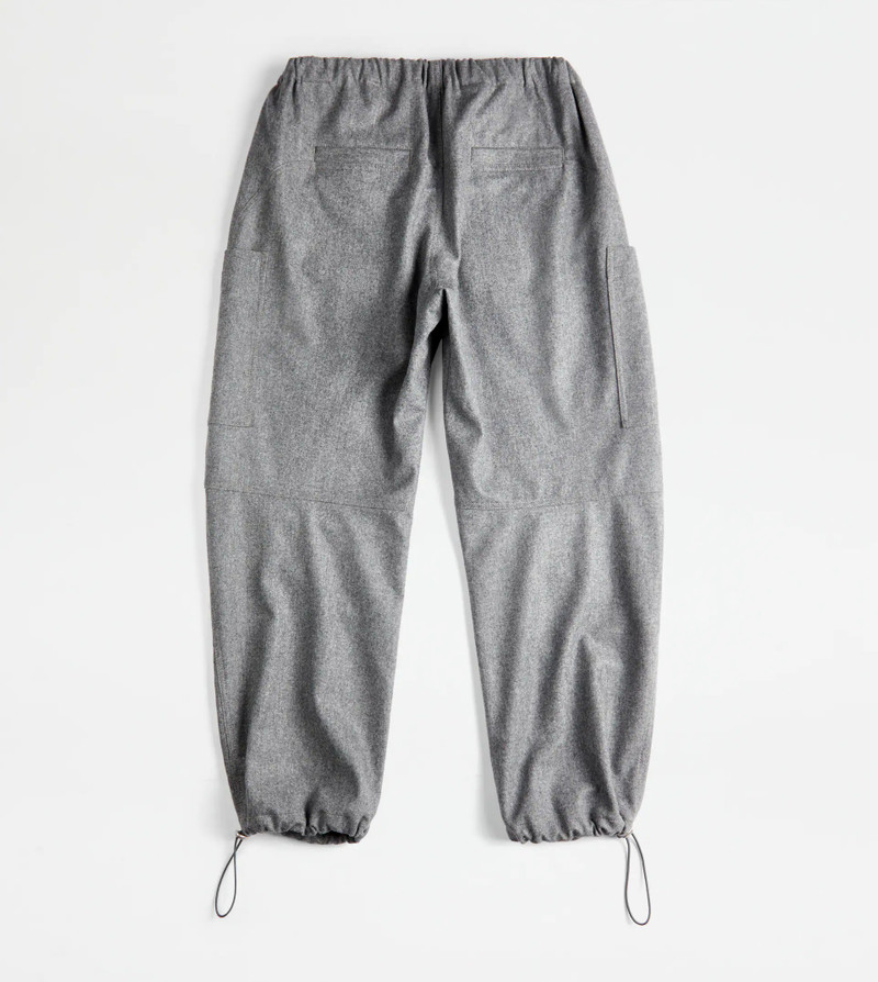 TOD'S BAGGY TROUSERS IN WOOL - GREY 8