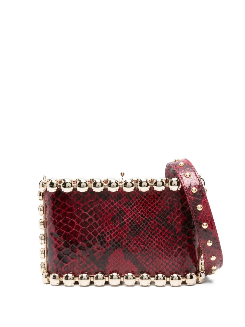 snakeskin clutch bag - 1