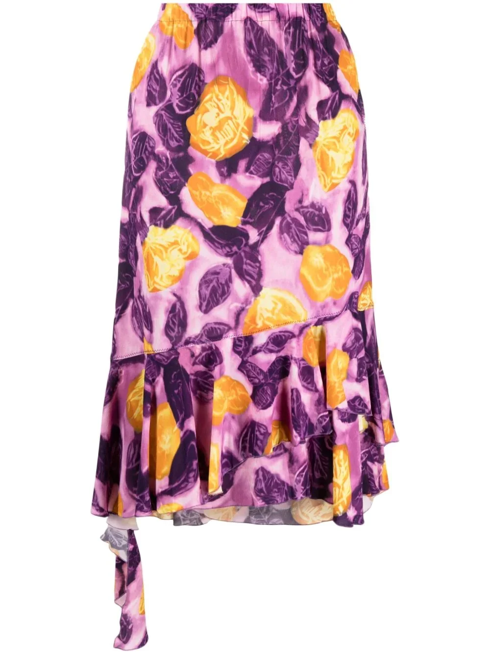 graphic-print midi skirt - 1