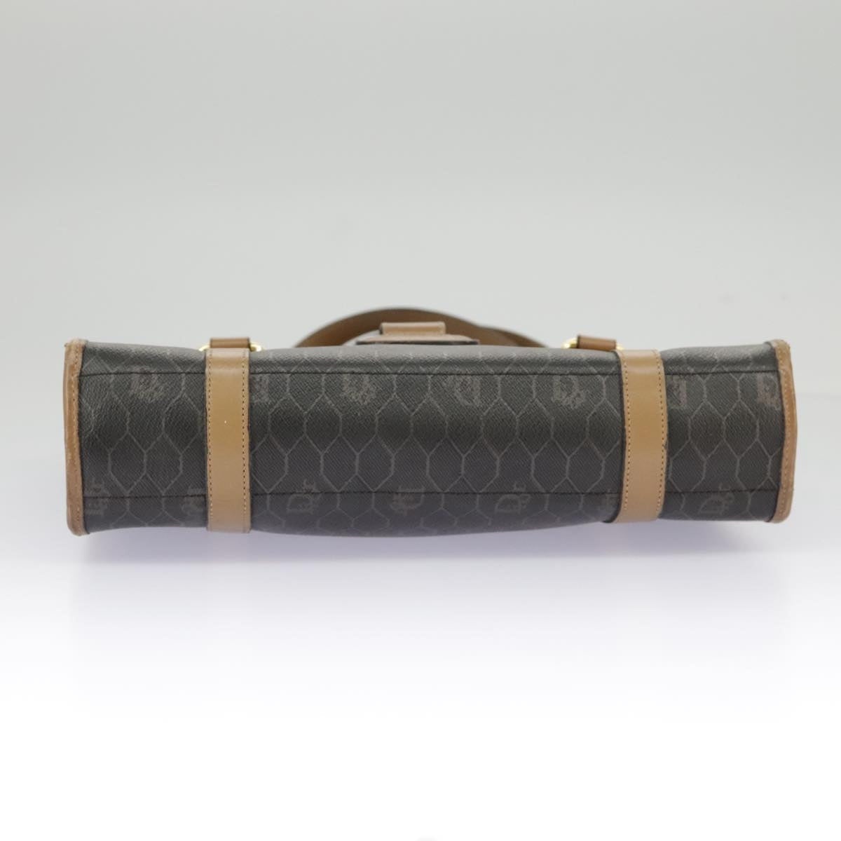 DIOR Honeycomb Canvas Hand Bag Black Beige - 5