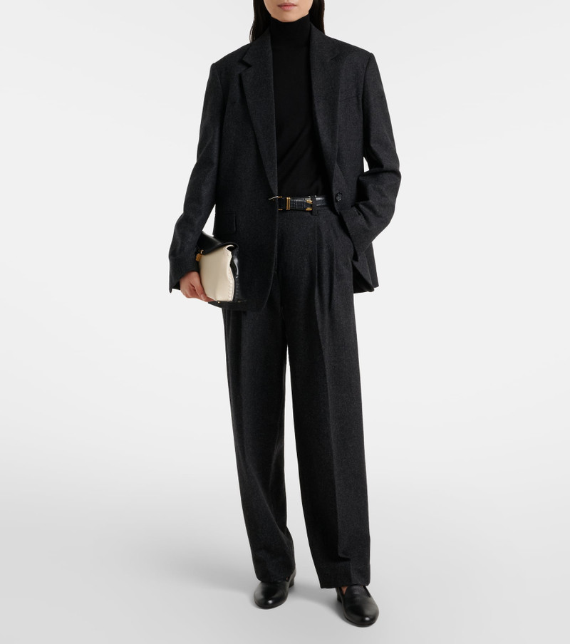 TOTEME Wool-blend flannel blazer outlook