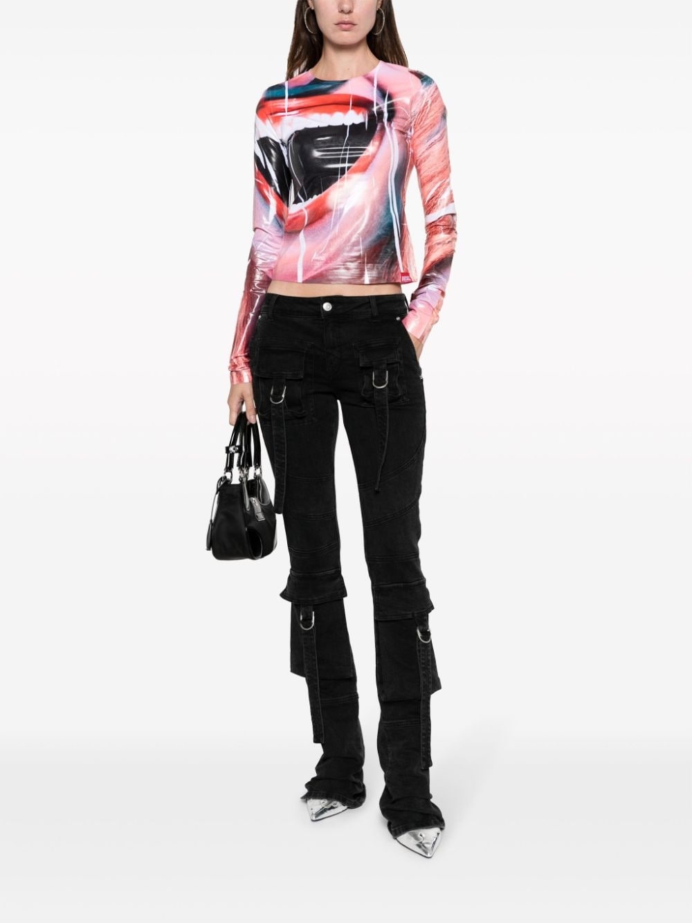 graphic-print stretch T-shirt - 2