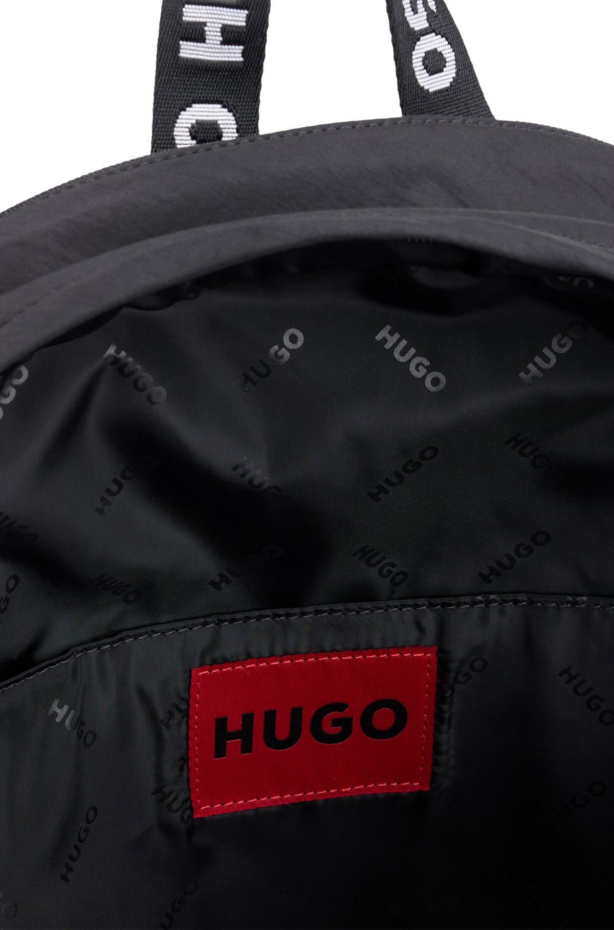 WRINKLE-EFFECT NYLON BACKPACK WITH LOGO STRAPS - 5