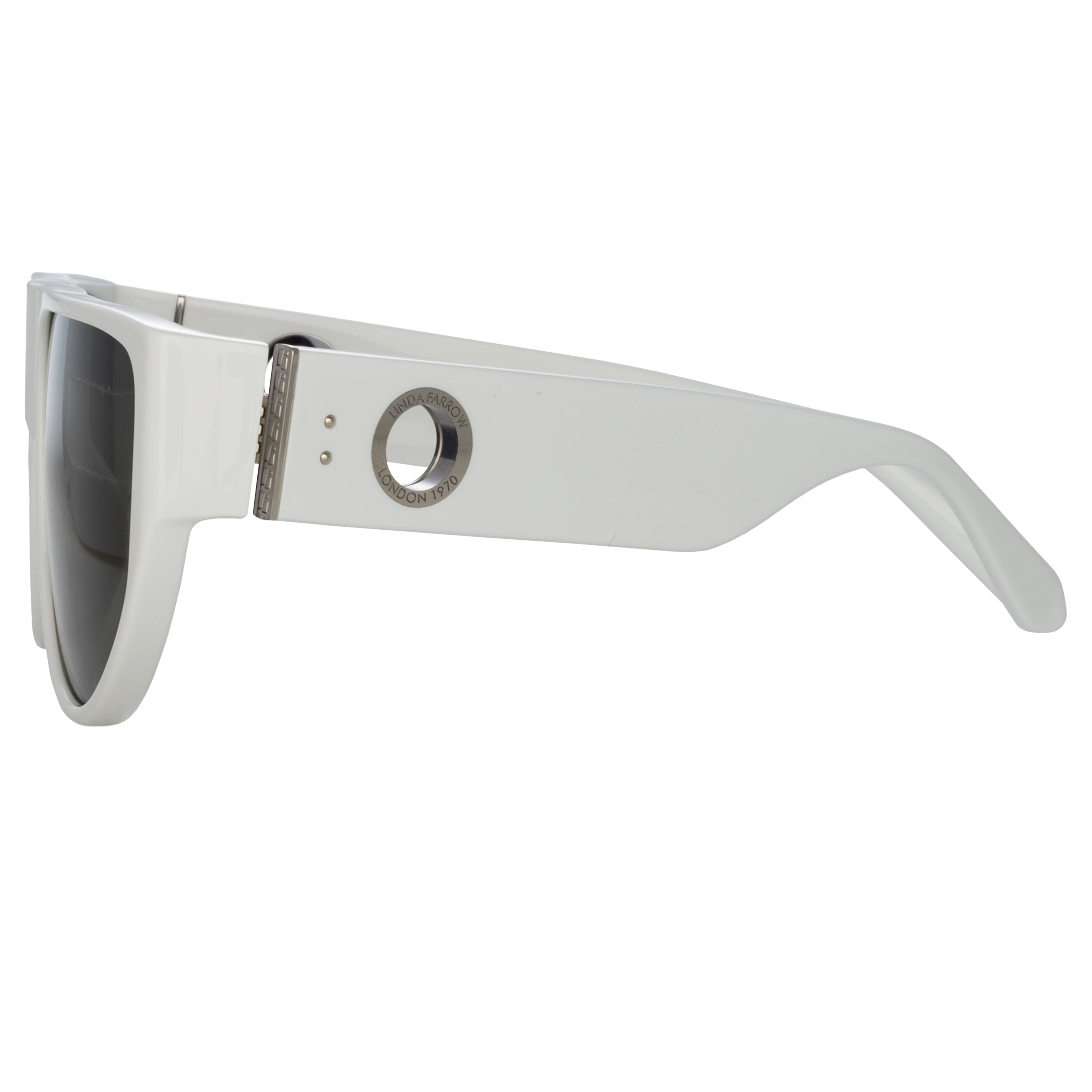 ELODIE FLAT TOP SUNGLASSES IN WHITE - 6