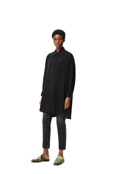 Loewe Anagram jacquard  long shirt in silk outlook