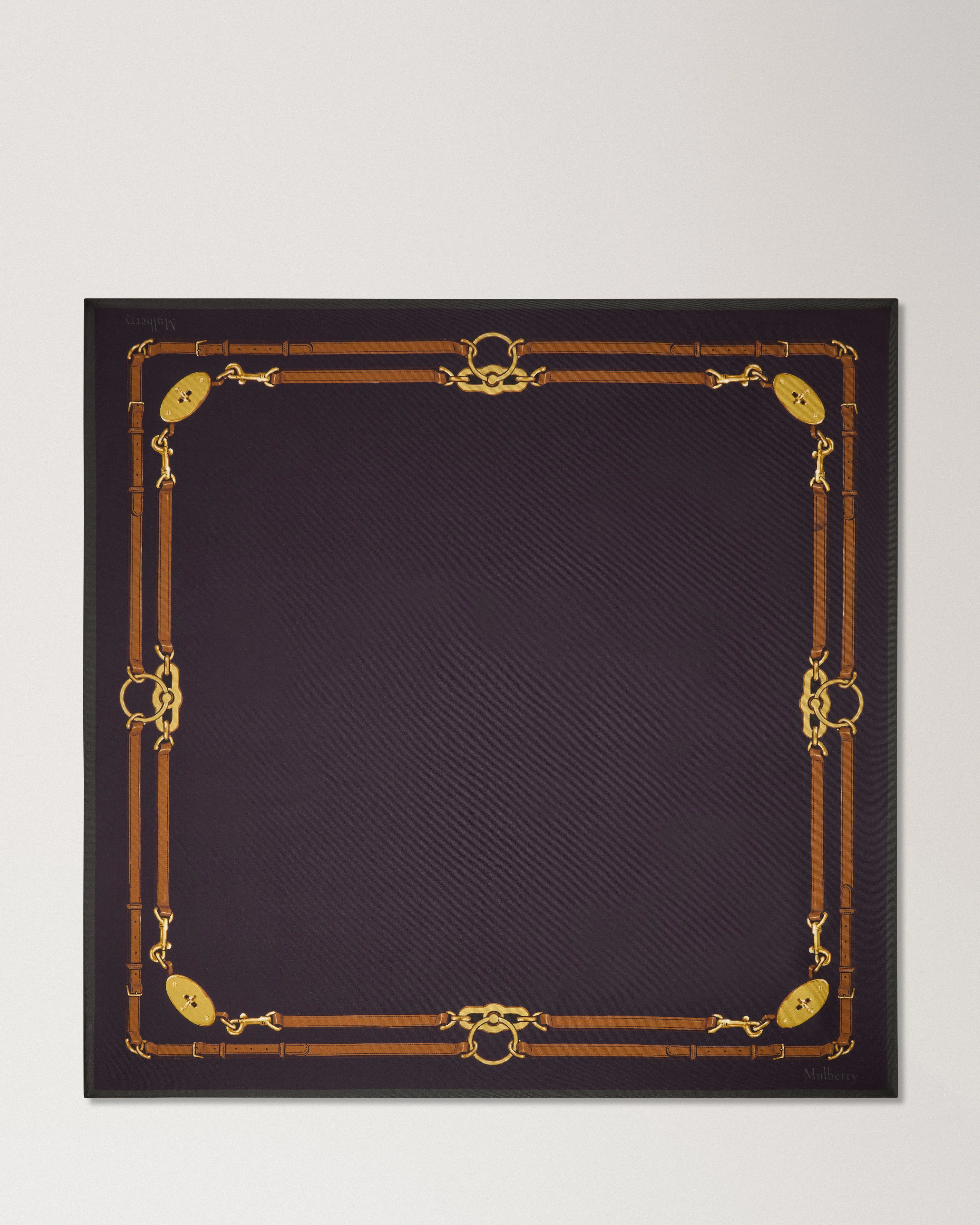 Square Scarf - Belted Boarder
Deep Aubergine Silk Twill - 1