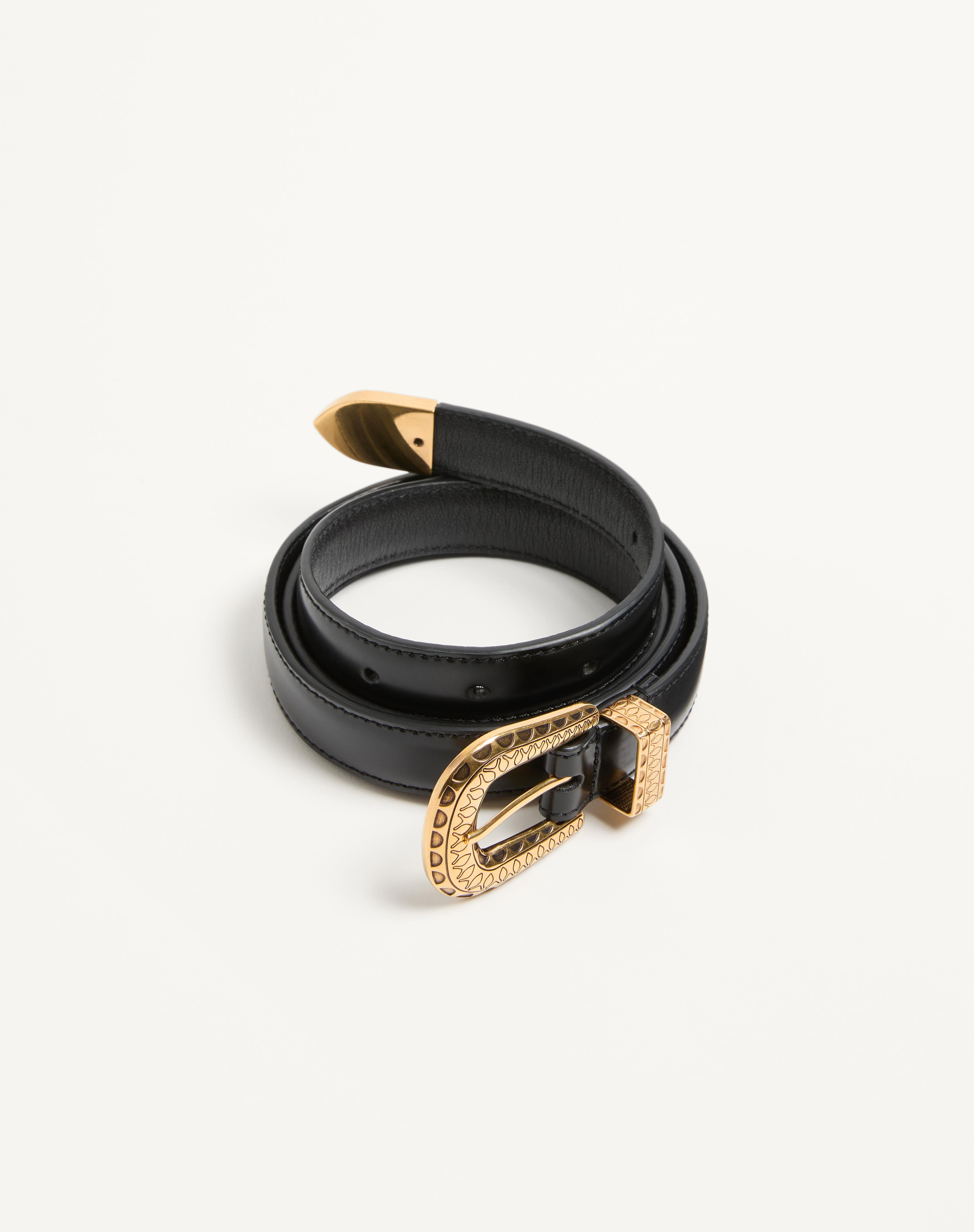 VLOGO SIGNATURE BRUSHED CALFSKIN BELT 20 MM - 3