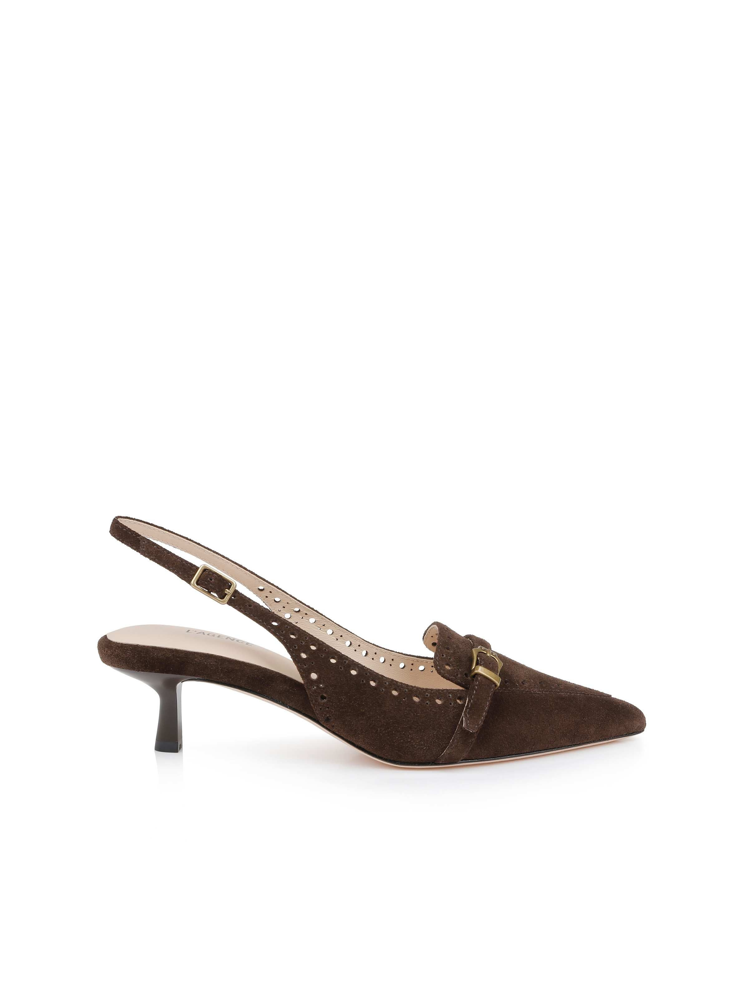 Lourdes Suede Slingback Pump - 4