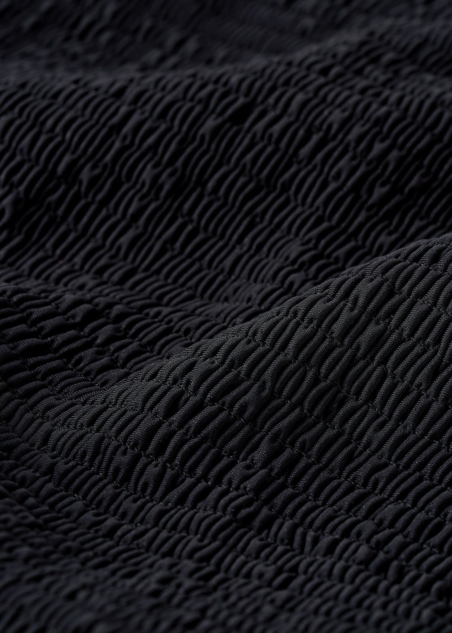 Smocked mini bikini bottoms black - 5
