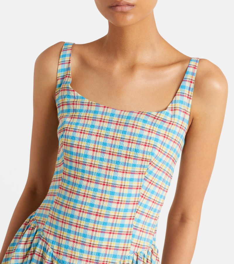 Chiara checked cotton-blend midi dress 3