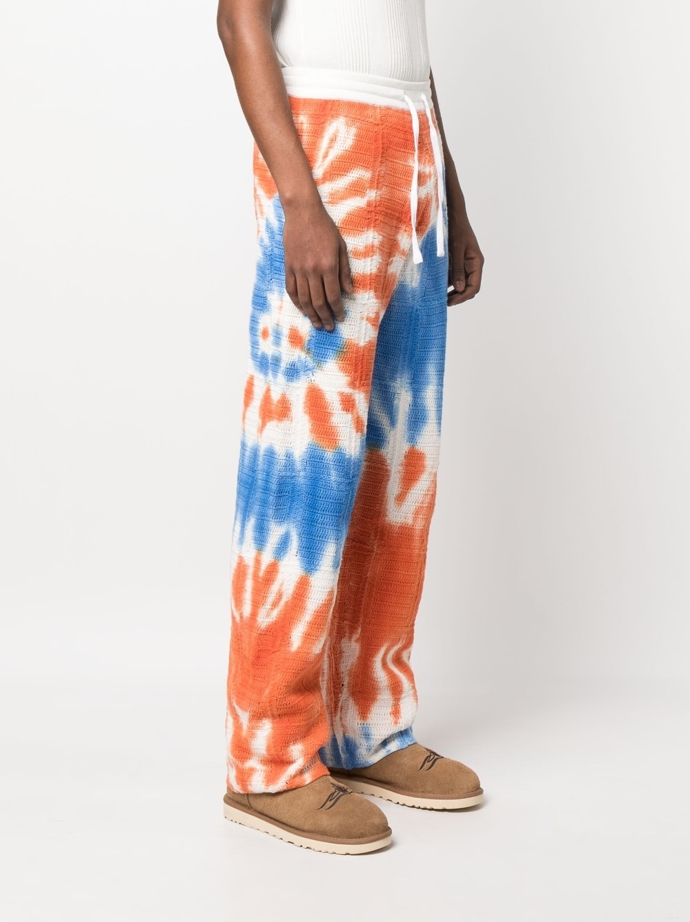 tie-dye macramé trousers - 3