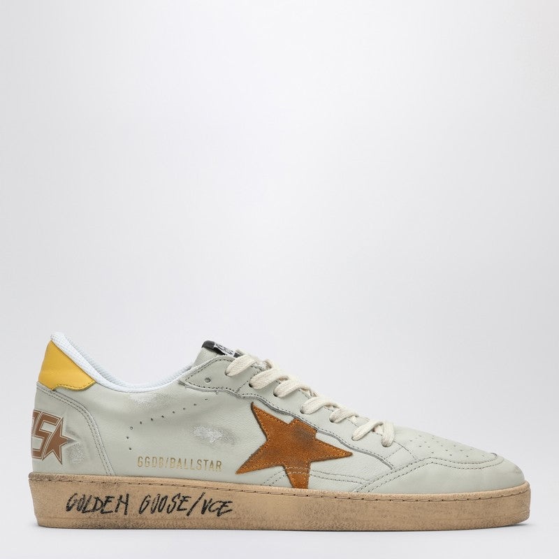 Golden Goose Ballstar Ivory/Brown/Yellow Sneaker Men - 1