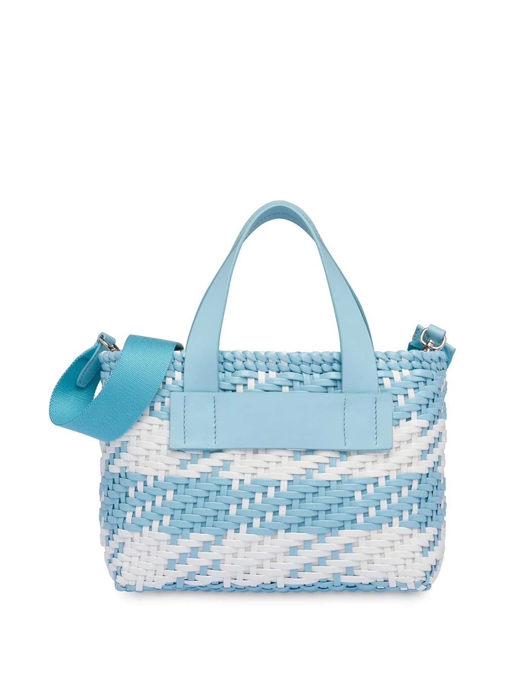 woven gingham check tote bag - 3