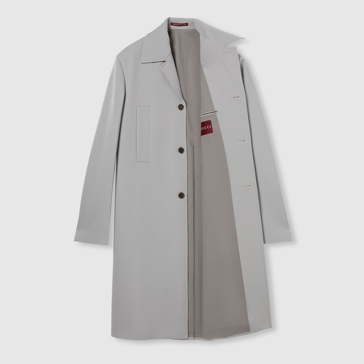 Single-breasted wool coat - 8