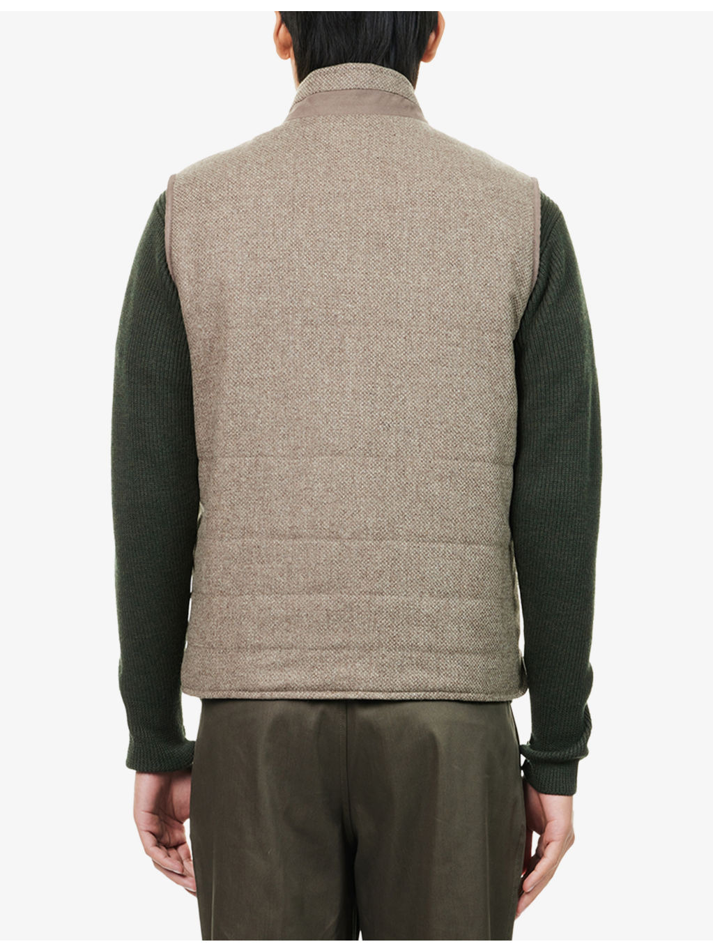 Reversible Sleeveless Wool-Cashmere Blend Gilet - 4