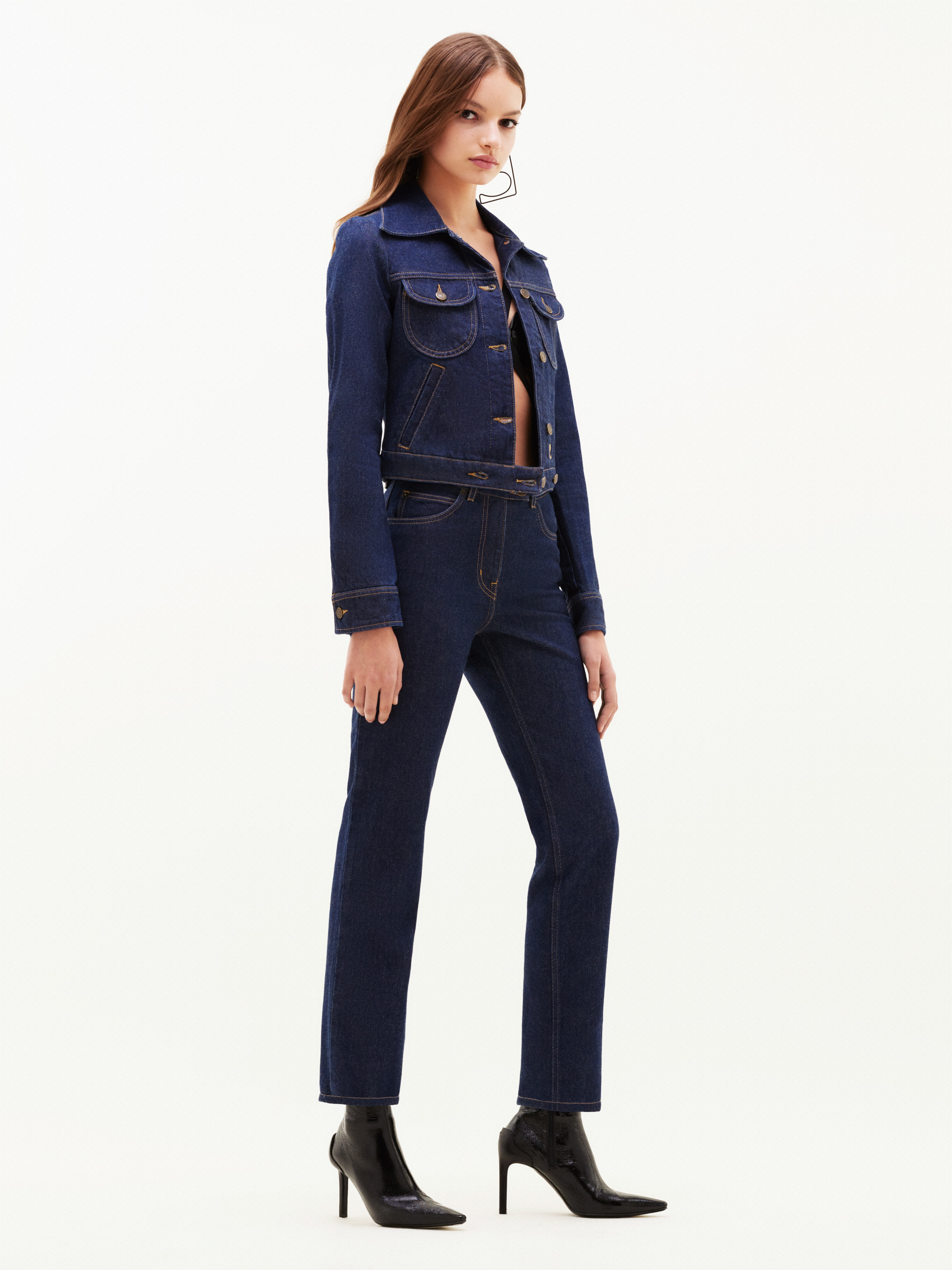 5-POCKET RAW DENIM PANTS - 3