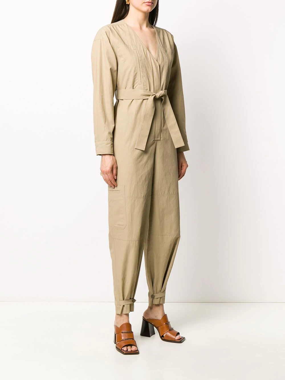 bow-tie front jumpsuit - 3