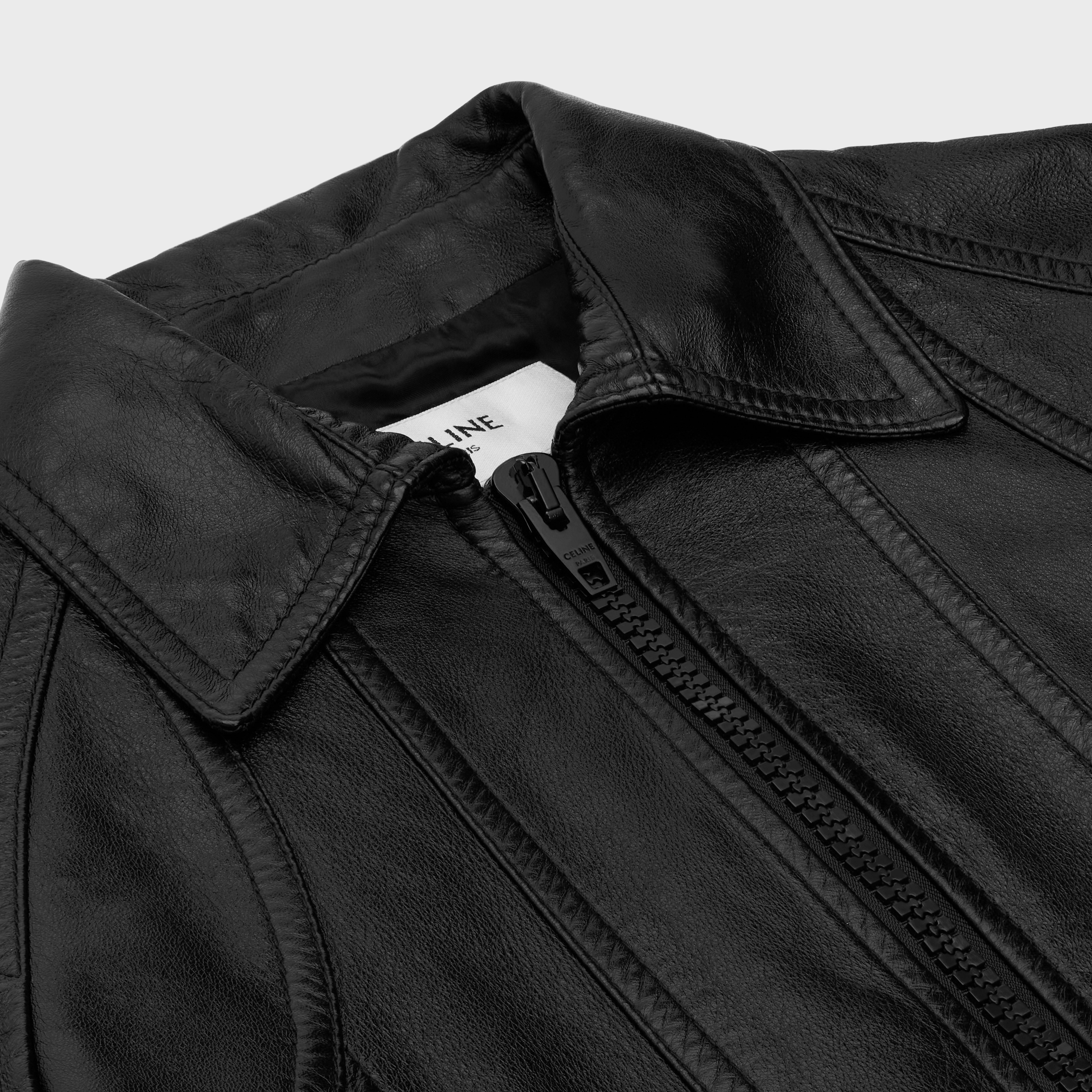 blouson jacket with cutouts in soft lambskin - 3